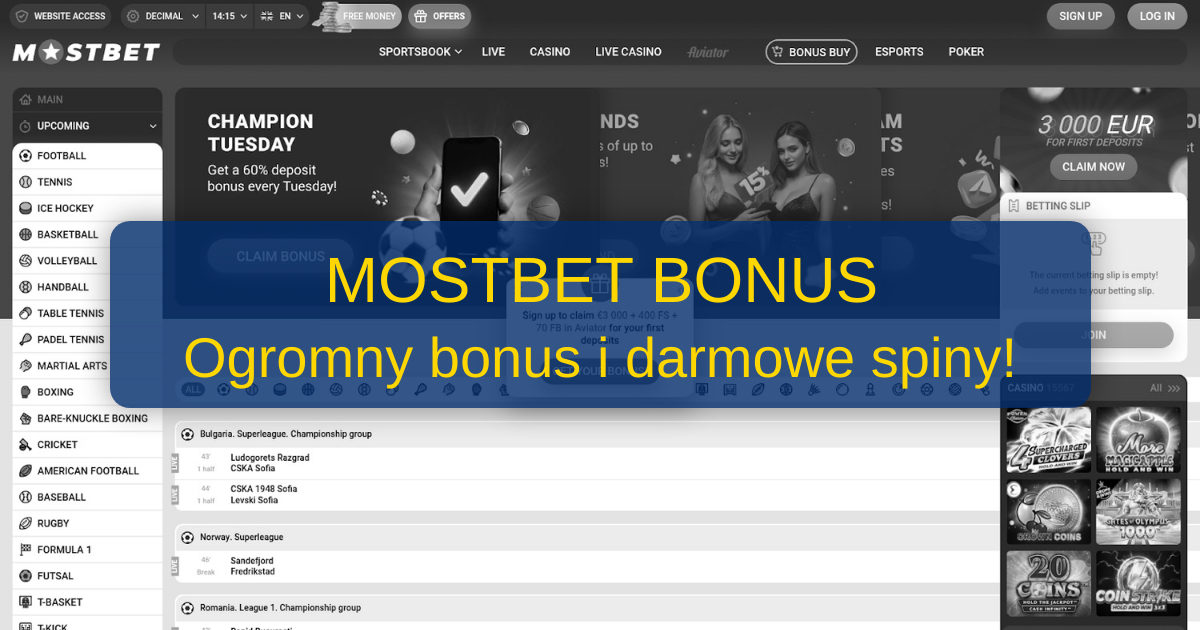 MostBet bonus 2026 w Polsce - Zweryfikowana Recenzja Bonusu